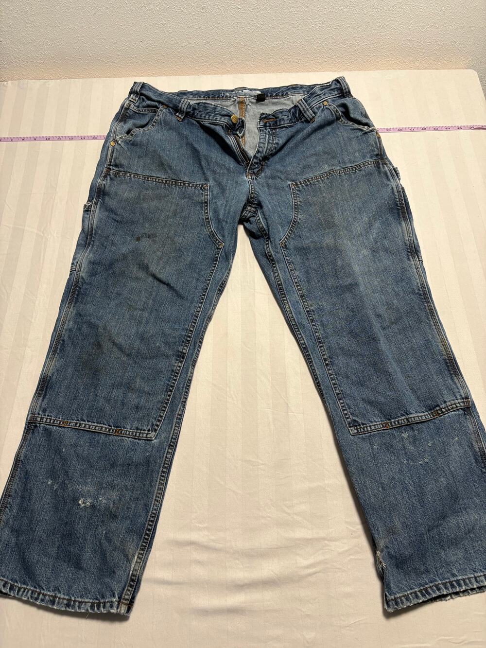 Carhartt Loose Fit Carpenter Jeans Men's 38x30 Work Utility Distressed